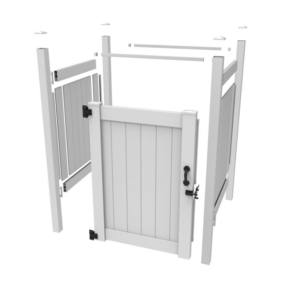 Barrette Outdoor Living 4 ft. x 4 ft. Outdoor Shower Stall Kit with Un